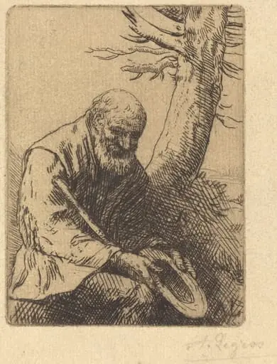 Beggar with Hat in Hand (Mendiant avec son chapeau a la main), by Alphonse Legros