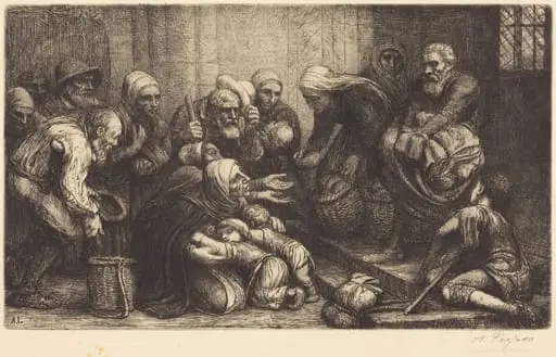 Beggars of Brussels (Les mendiants de Bruges), by Alphonse Legros