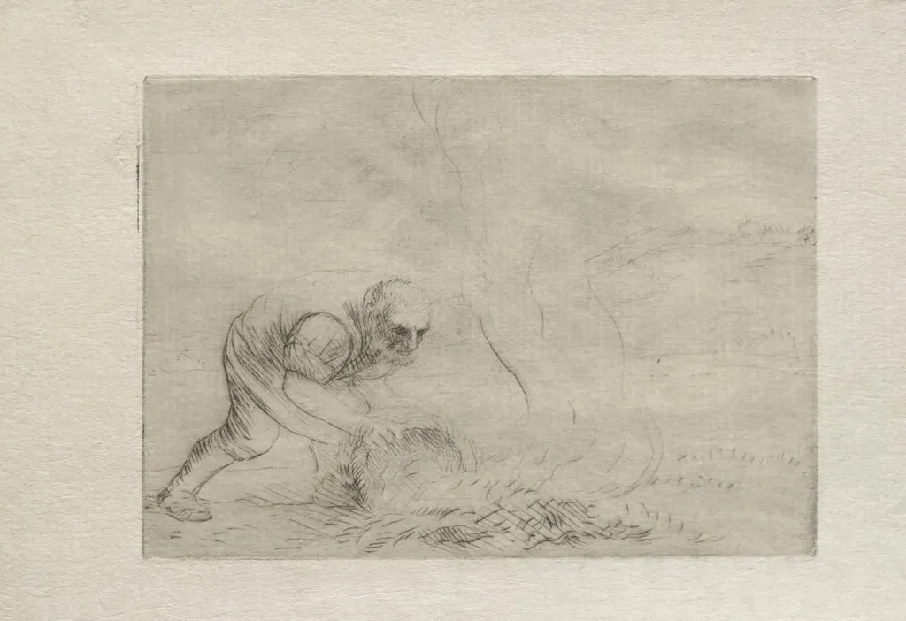 Burning the Grass, by Alphonse Legros, 1884