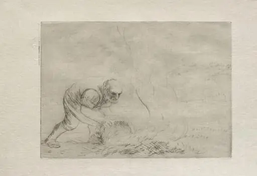 Burning the Grass, by Alphonse Legros