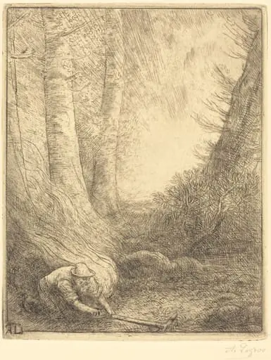 Burning the Grasses (Le bruleur d'herbes), by Alphonse Legros