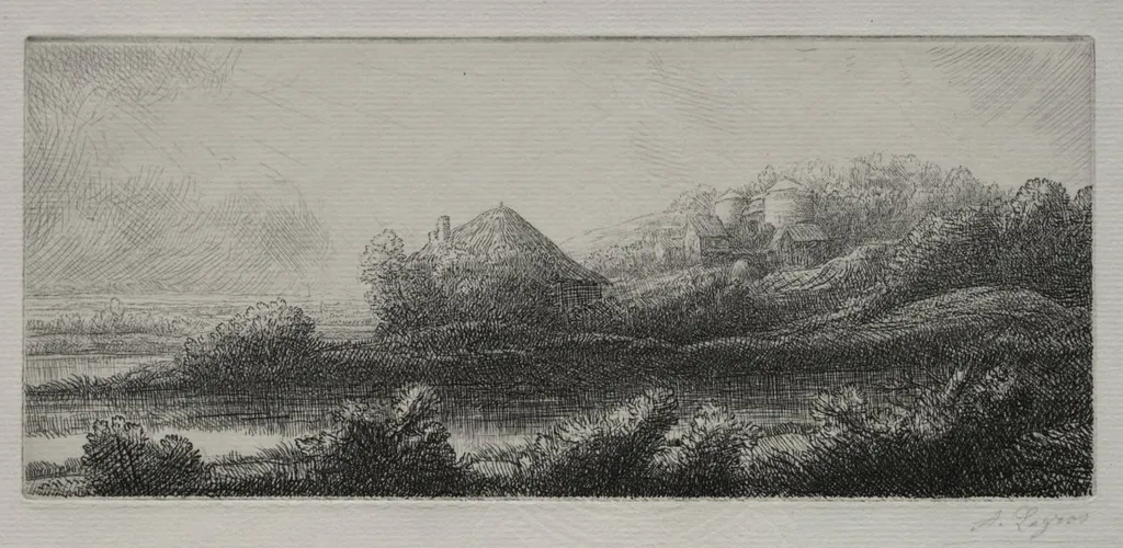 Cabin in the Marsh, by Alphonse Legros, 1884