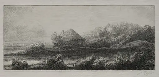 Cabin in the Marsh, by Alphonse Legros