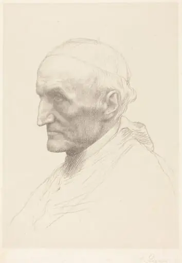 Cardinal Manning, 2nd plate, by Alphonse Legros