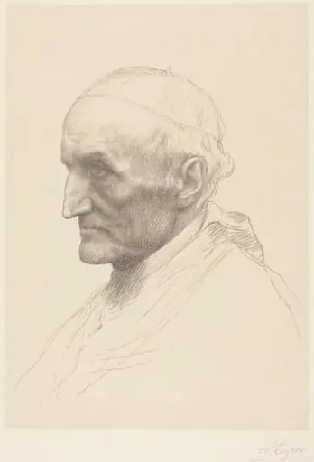 Cardinal Manning, 2nd plate, by Alphonse Legros