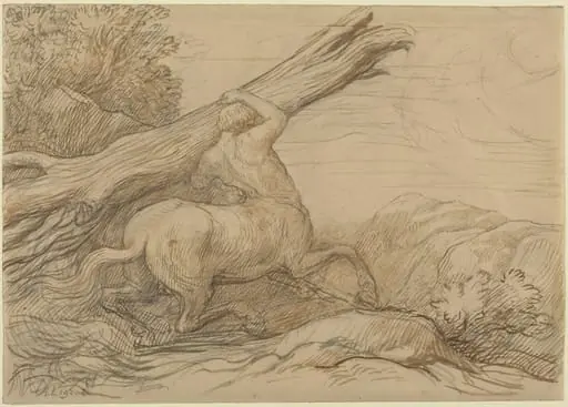 Centaur Carrying a Tree Trunk, by Alphonse Legros