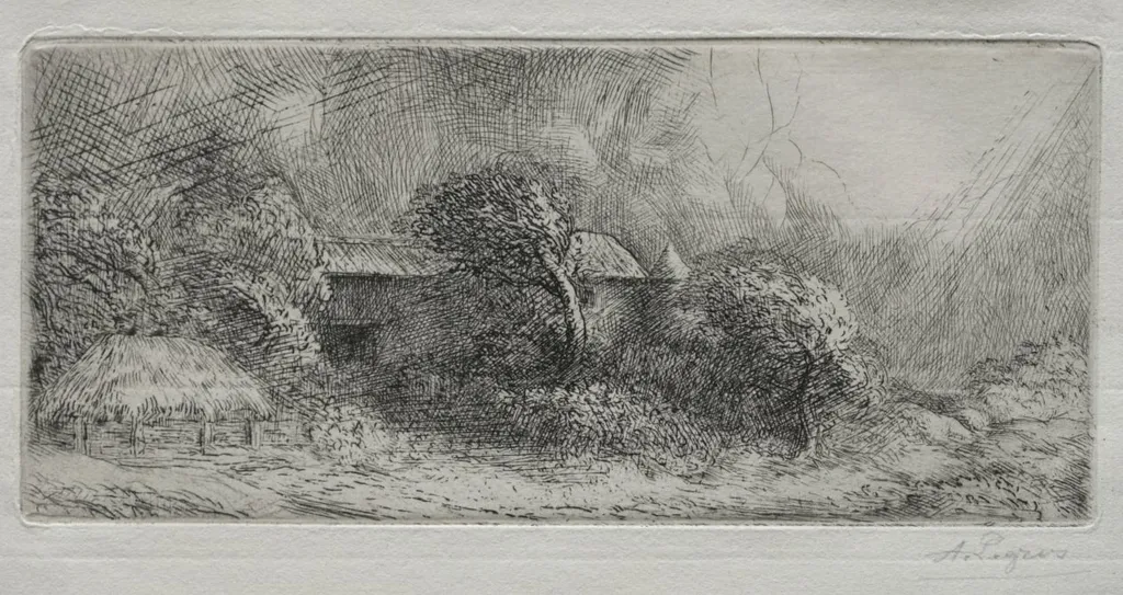 Chailli: effet d'orage, by Alphonse Legros, 1884