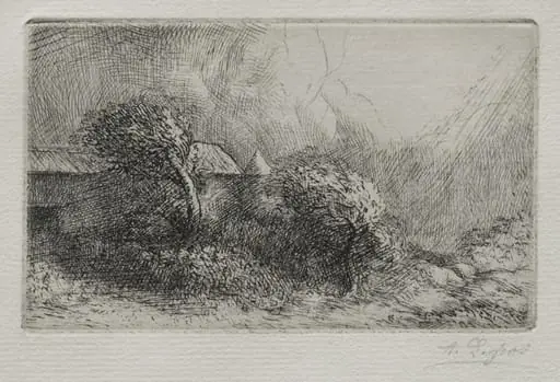 Chailli:  End of a Storm (Effet d'orage), by Alphonse Legros