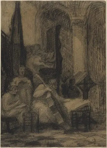 Choir of a Spanish Church, by Alphonse Legros