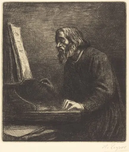 Choirmaster (Le maitre de chapelle), by Alphonse Legros