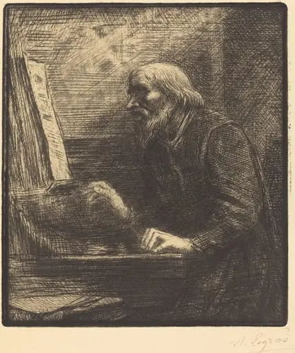 Choirmaster (Le maitre de chapelle), by Alphonse Legros