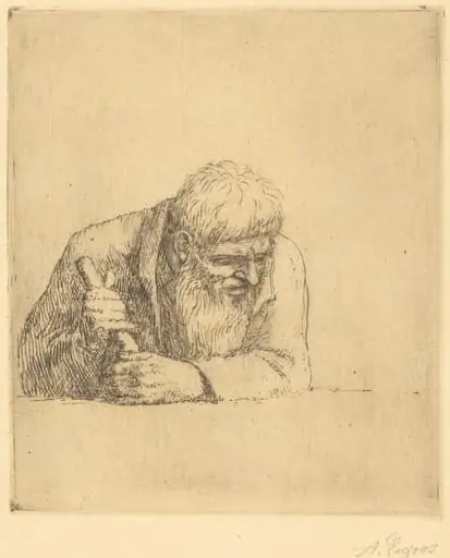 Curious Man (Un curieux), by Alphonse Legros