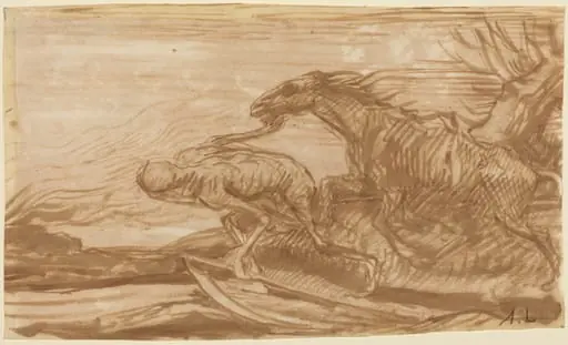 Death and Its Horse, by Alphonse Legros