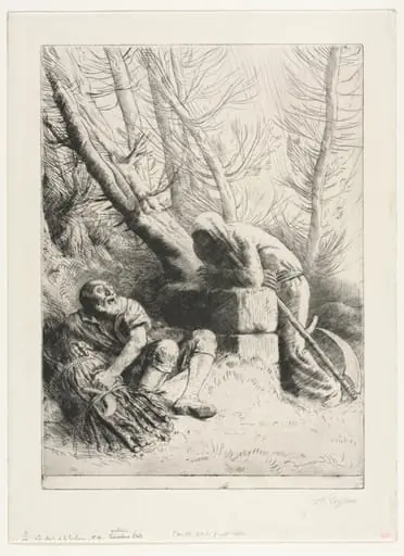 Death and the Woodcutter, by Alphonse Legros