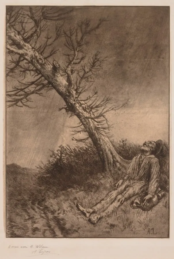 Death of a Vagabond, by Alphonse Legros, 1875