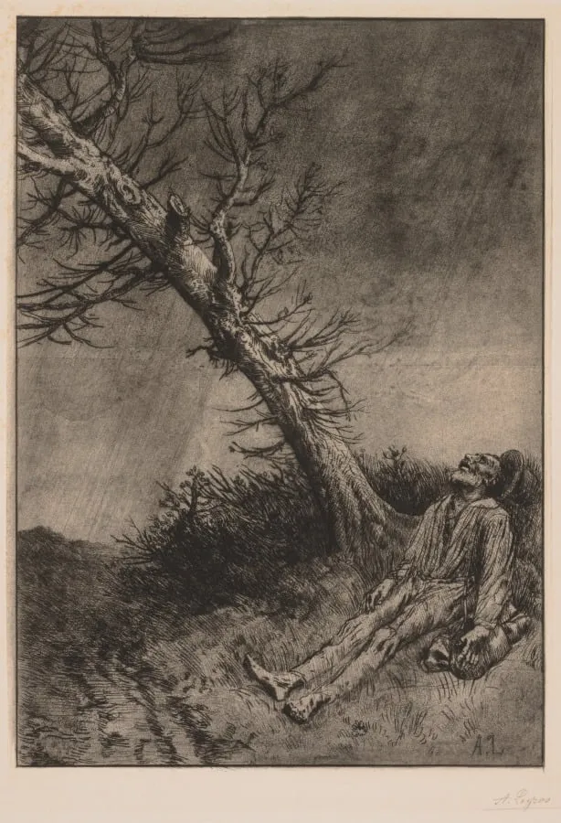 Death of the Vagabond, by Alphonse Legros, 1875