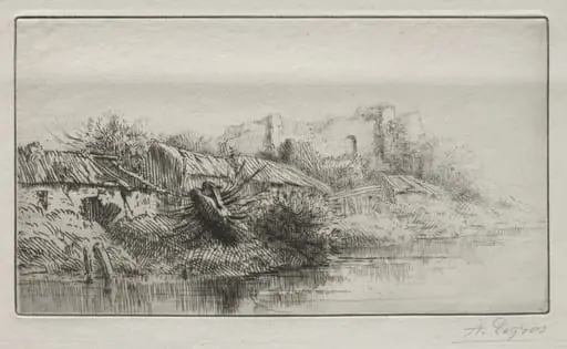 Deserted Village, by Alphonse Legros