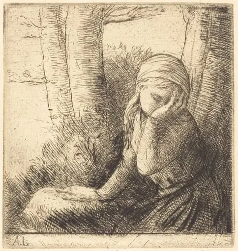 Desperate Young Girl (La jeune desesperee), by Alphonse Legros