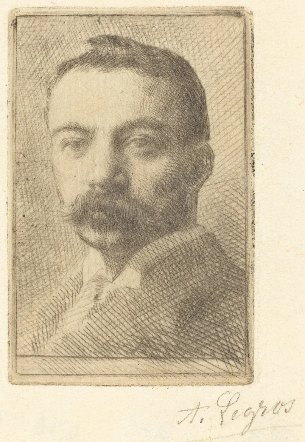 E.D. Adams, 3rd plate, by Alphonse Legros, ink, 1874