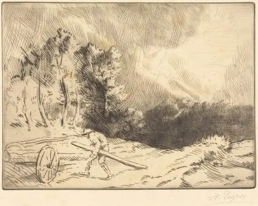 Edge of a Forest in Bourgogne (Un coin de foret en Bourgogne), by Alphonse Legros
