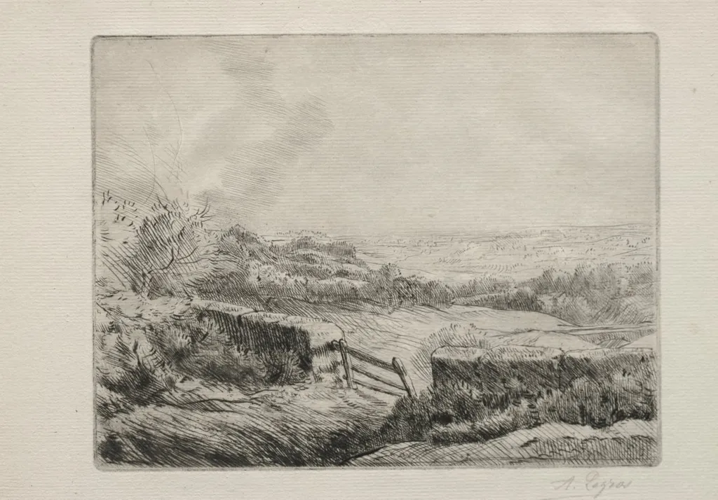 Entrance to the Field, by Alphonse Legros, 1884