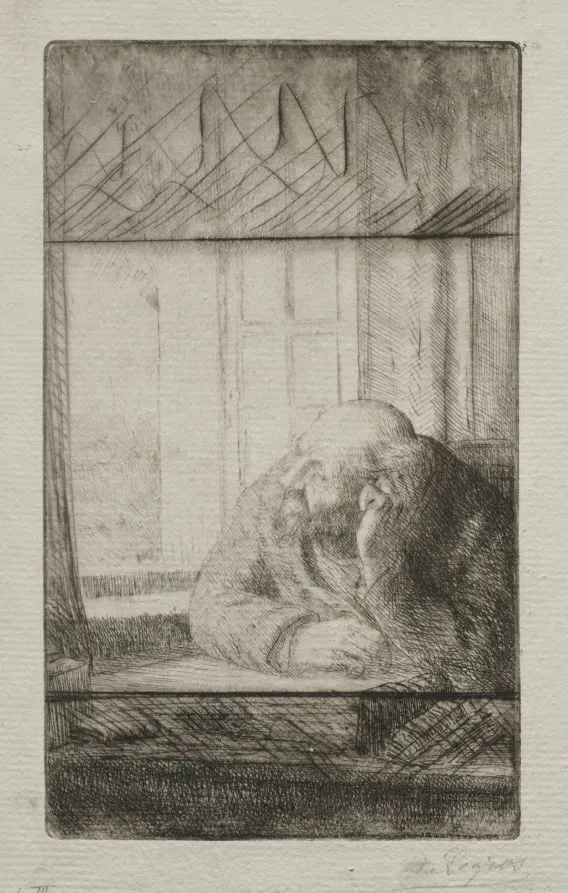 Evening at the Window, by Alphonse Legros, 1884
