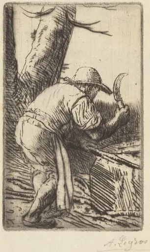 Fagot-cutter (Le coupeur de fagots), by Alphonse Legros