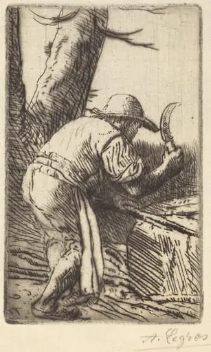 Fagot-cutter (Le coupeur de fagots), by Alphonse Legros