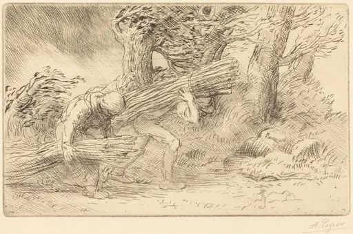 Fagot-gatherers (Les fagottiers), by Alphonse Legros