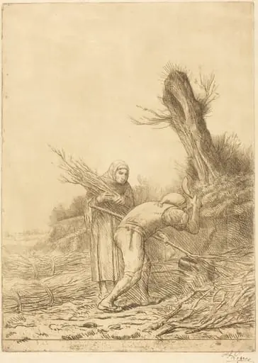 Fagot-makers (Les faiseurs de fagots), by Alphonse Legros