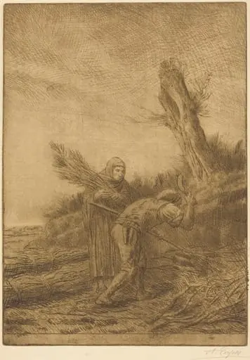 Fagot-makers (Les faiseurs de fagots), by Alphonse Legros