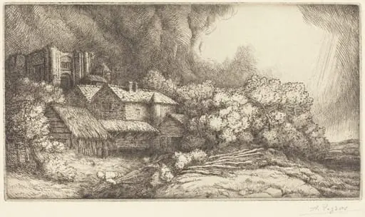 Farm at the Monastery (La ferme de l'abbaye), by Alphonse Legros