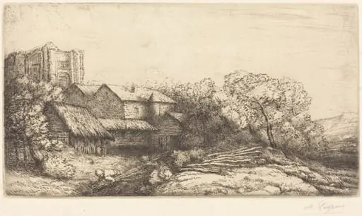 Farm at the Monastery (La ferme de l'abbaye), by Alphonse Legros