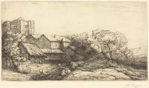 Farm at the Monastery (La ferme de l'abbaye), by Alphonse Legros