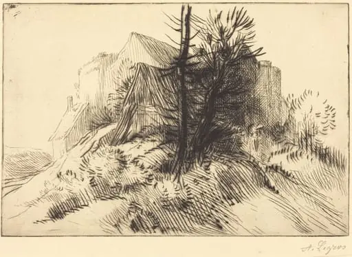 Farm in Winter (Une ferme en hiver), by Alphonse Legros