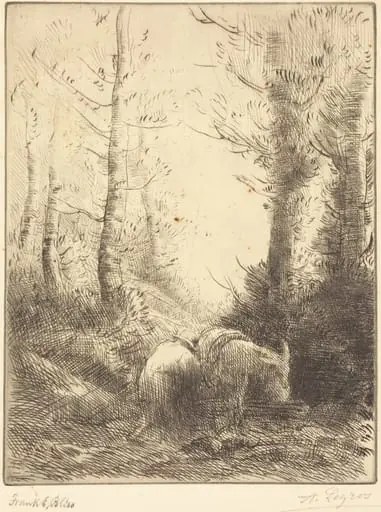 Farmer and His Donkey (Le fermier et son ane), by Alphonse Legros