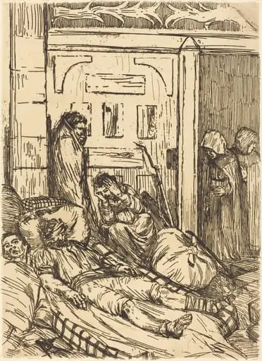 Field Hospital (L'ambulance), by Alphonse Legros