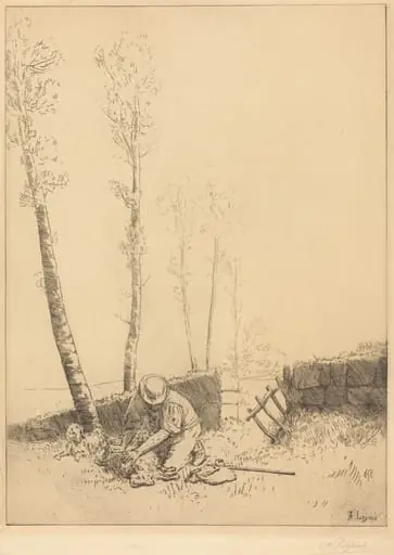 Finding the Sheep (Le mouton retrouve), by Alphonse Legros