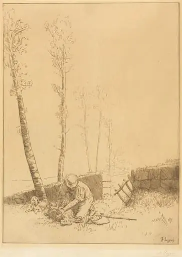 Finding the Sheep (Le mouton retrouve), by Alphonse Legros