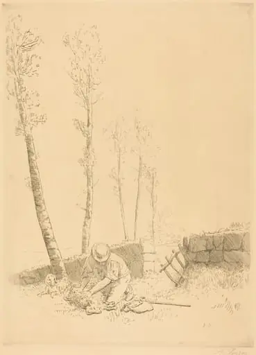 Finding the Sheep (Le mouton retrouve), by Alphonse Legros