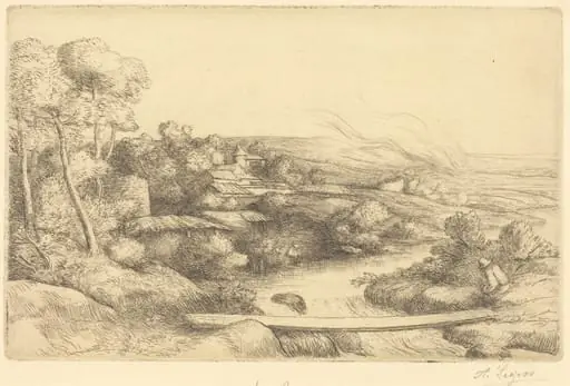 Footbridge (La passerelle), by Alphonse Legros