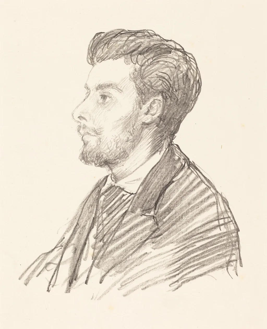 Frederic Regamey, by Alphonse Legros, ink, 1874