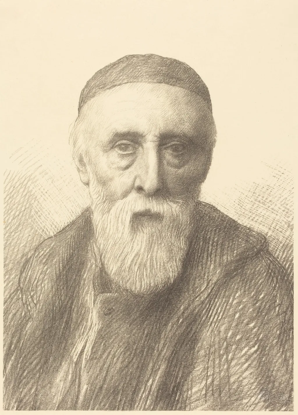 G.F. Watts, R.A., 2nd plate, by Alphonse Legros, ink, 1874