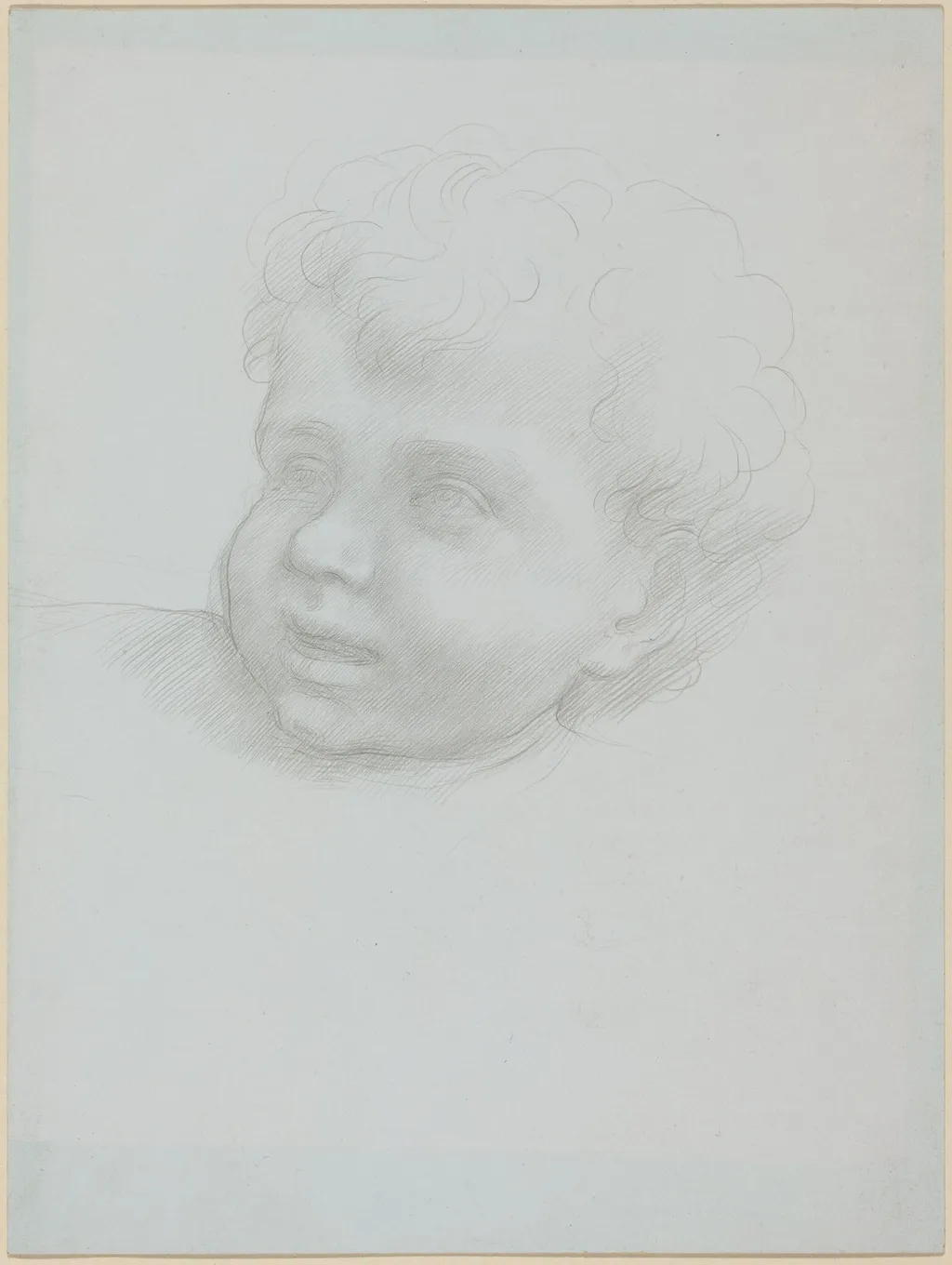 Head of a Child, by Alphonse Legros, gold, 1874