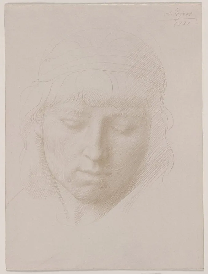 Head of a Man, by Alphonse Legros, 1886