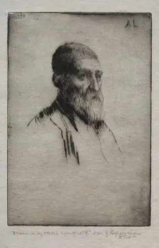 Head of a Man, by Alphonse Legros