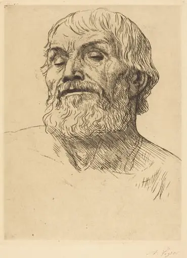 Head of a Man (Tete d'homme), by Alphonse Legros