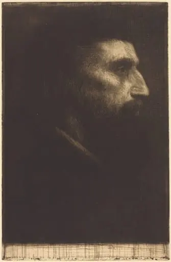Head of a Man (Tete d'homme), by Alphonse Legros