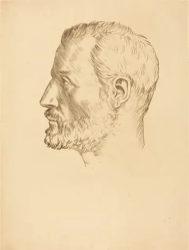 Head of a Man (Tete d'homme), by Alphonse Legros