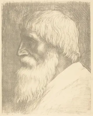 Head of a Man (Tete d'homme), by Alphonse Legros, 1874